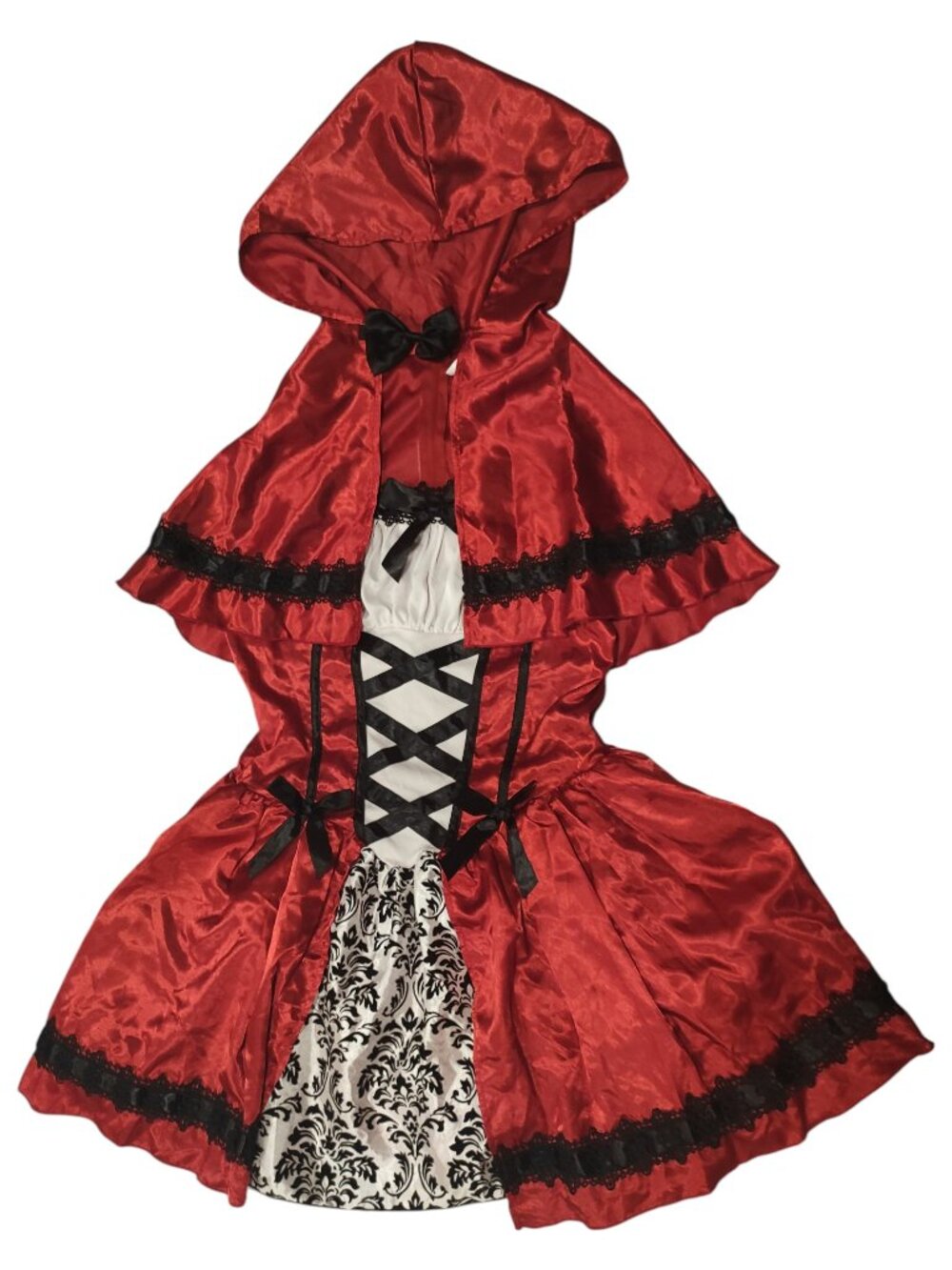 Spirit Halloween Gothic Red Riding Hood Costume Dress and Cape Size Medium